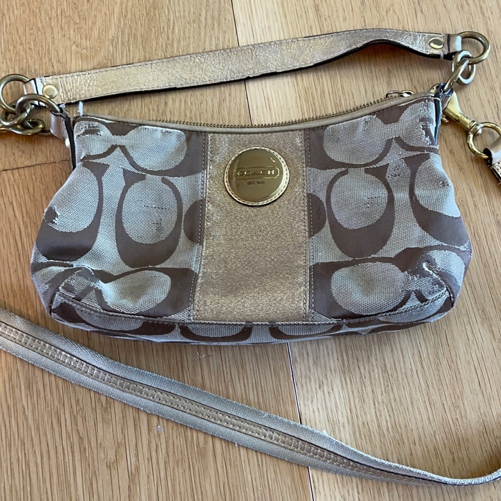 Coach crossbody gold